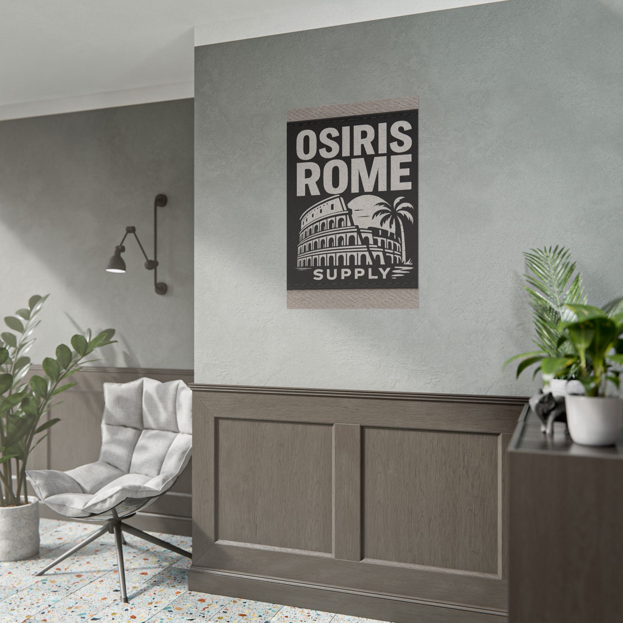 Rolled Poster — 'Osiris Rome Supply' Vintage Colosseum Travel Art