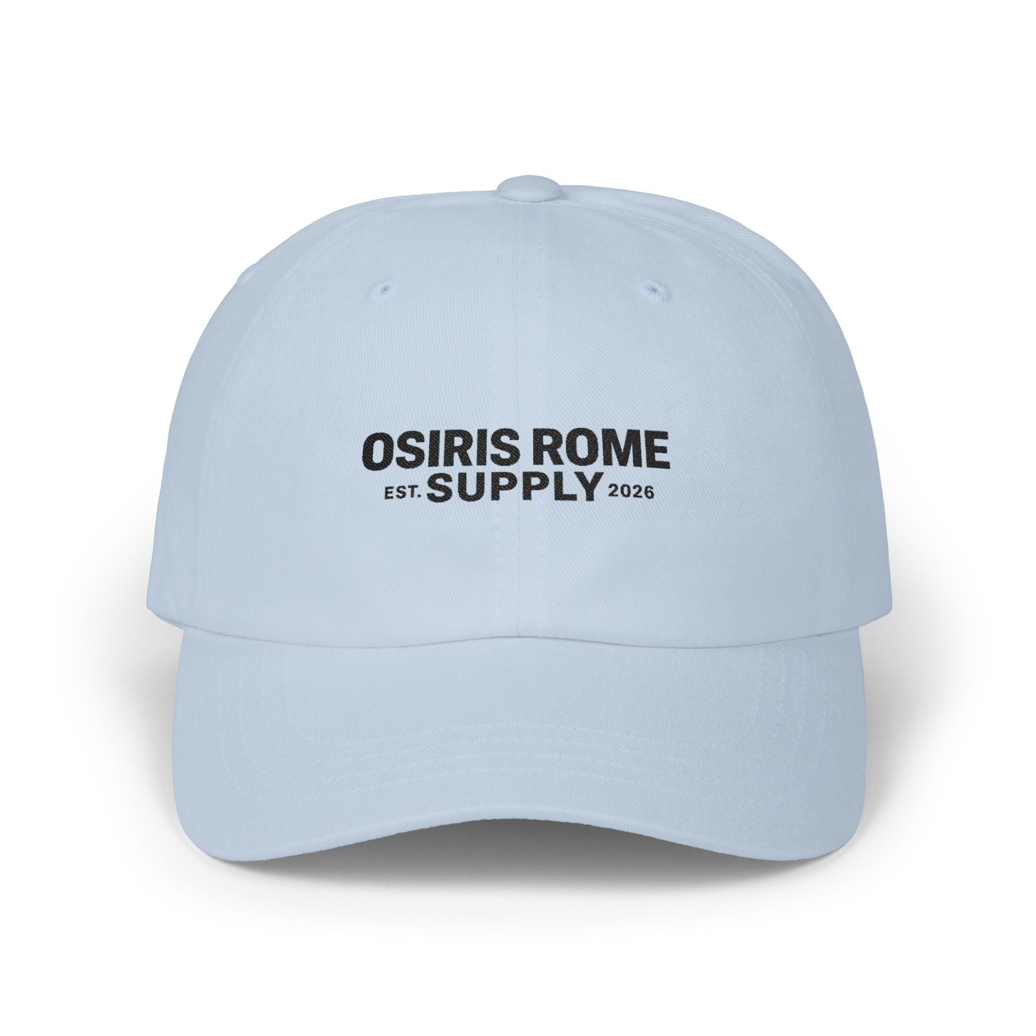 Osiris Rome Supply Embroidered Dad Cap — Classic White Baseball Hat