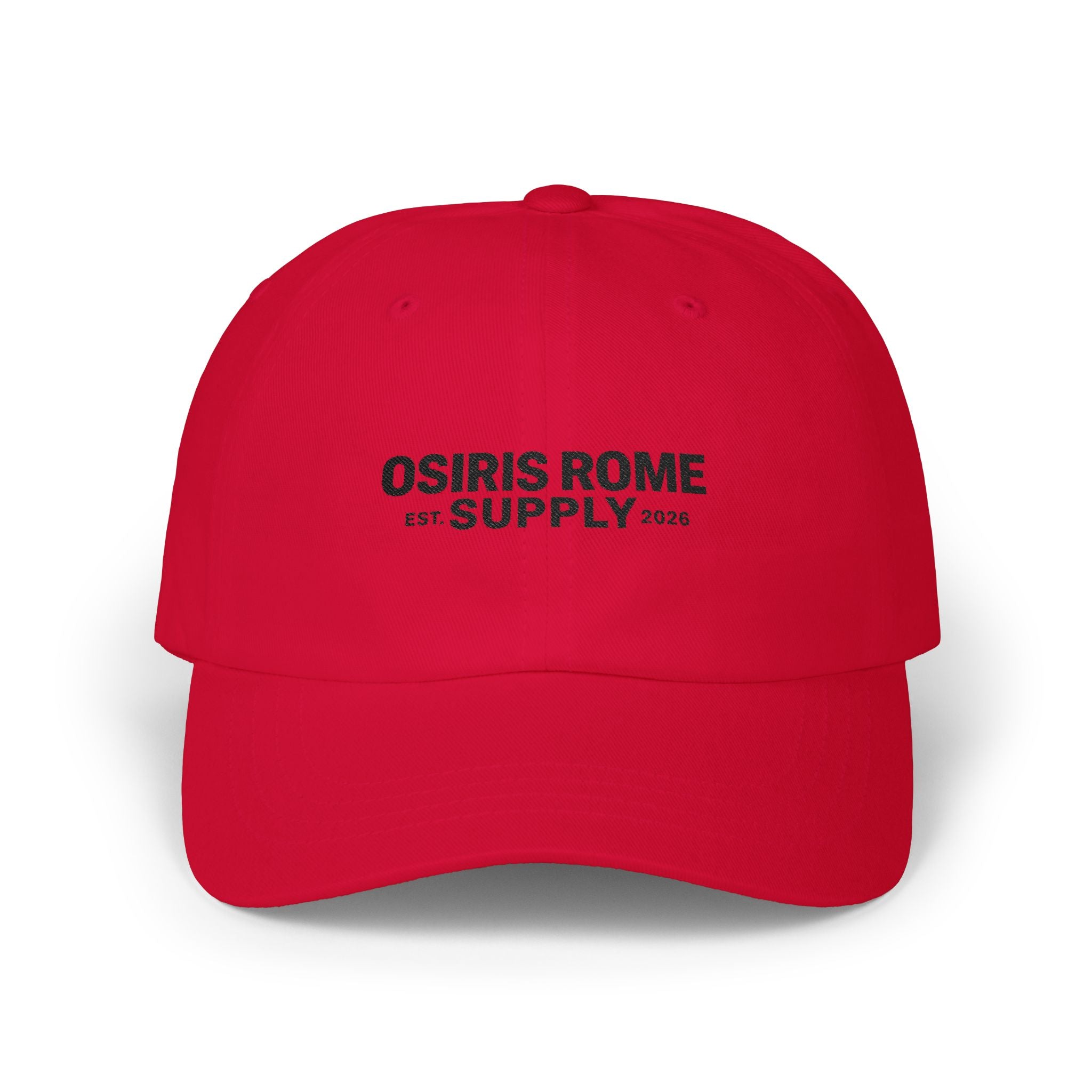Osiris Rome Supply Embroidered Dad Cap — Classic White Baseball Hat