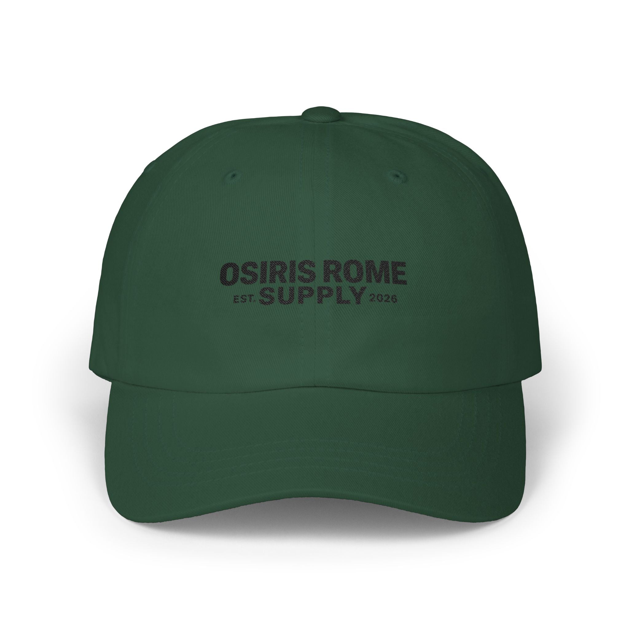 Osiris Rome Supply Embroidered Dad Cap — Classic White Baseball Hat