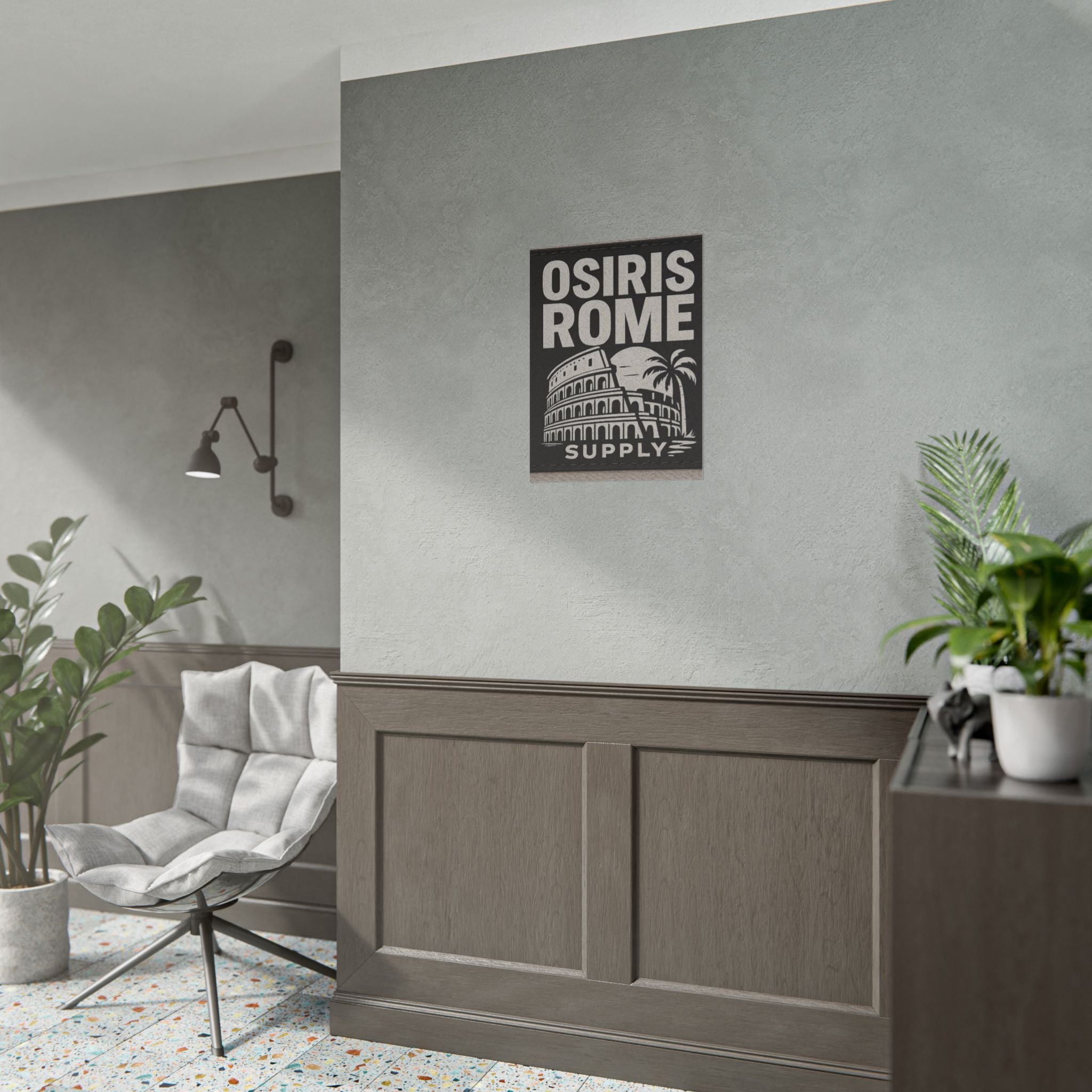 Rolled Poster — 'Osiris Rome Supply' Vintage Colosseum Travel Art