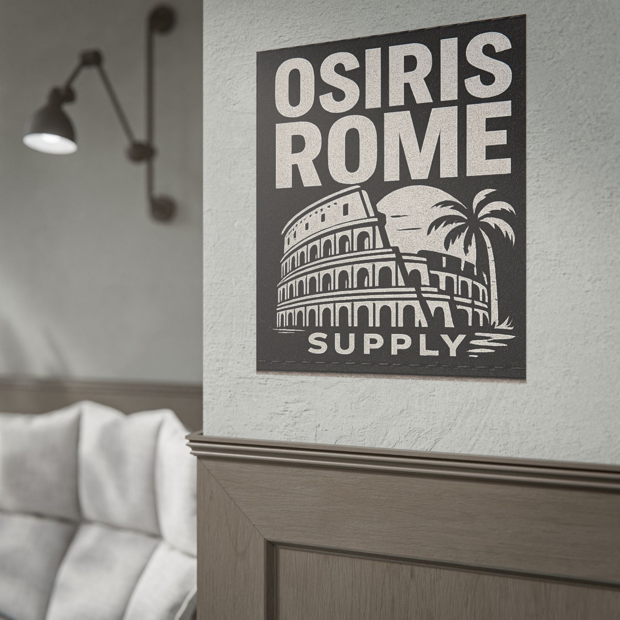 Rolled Poster — 'Osiris Rome Supply' Vintage Colosseum Travel Art