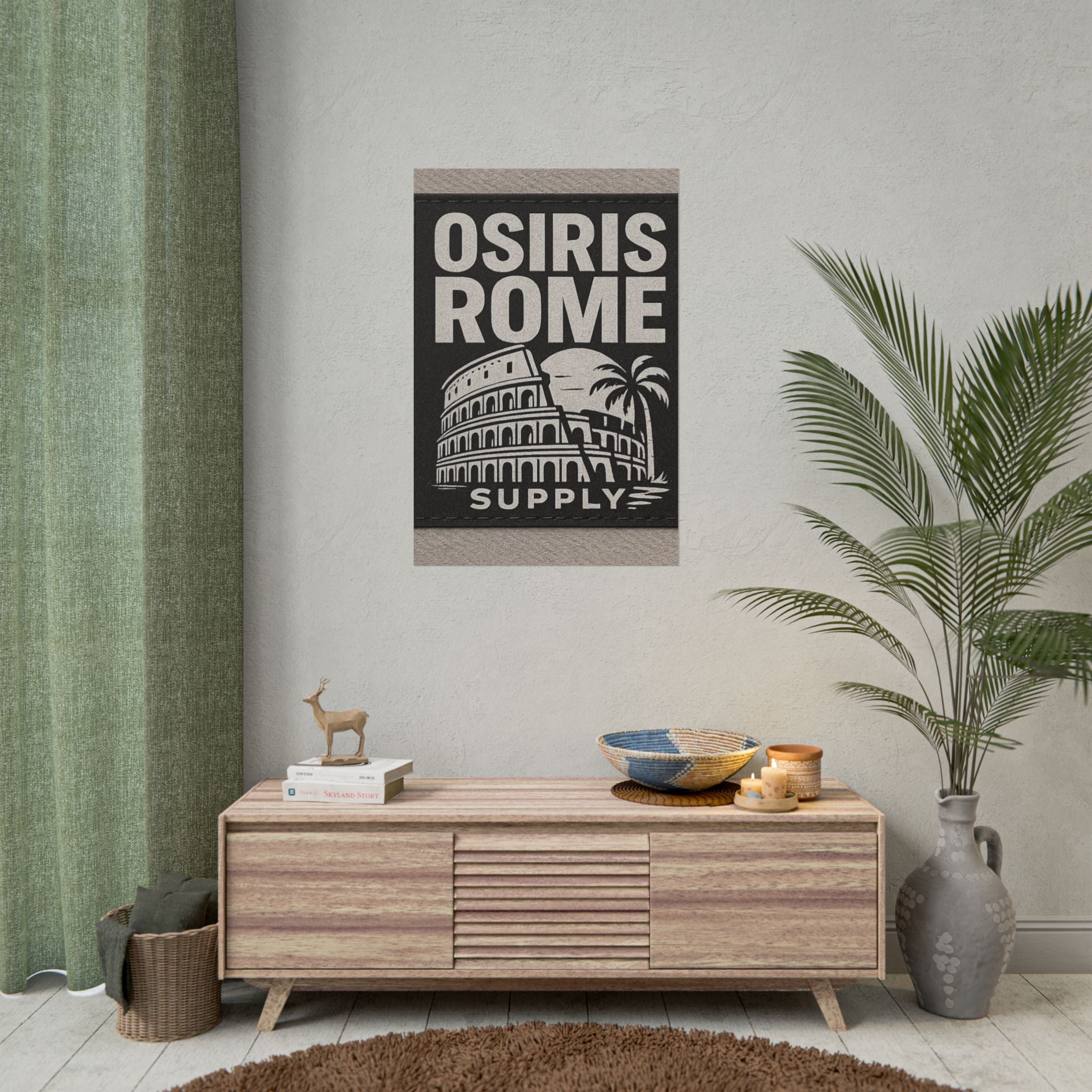 Rolled Poster — 'Osiris Rome Supply' Vintage Colosseum Travel Art