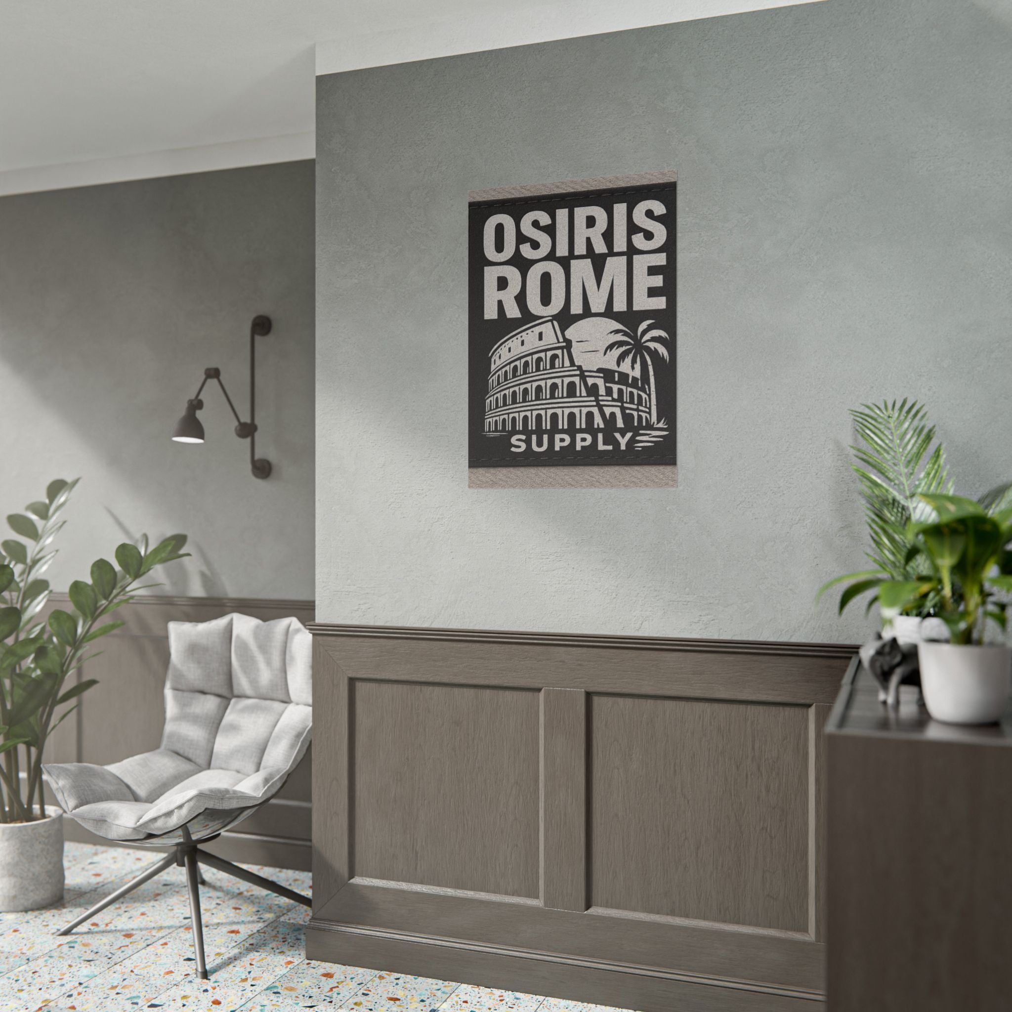 Rolled Poster — 'Osiris Rome Supply' Vintage Colosseum Travel Art