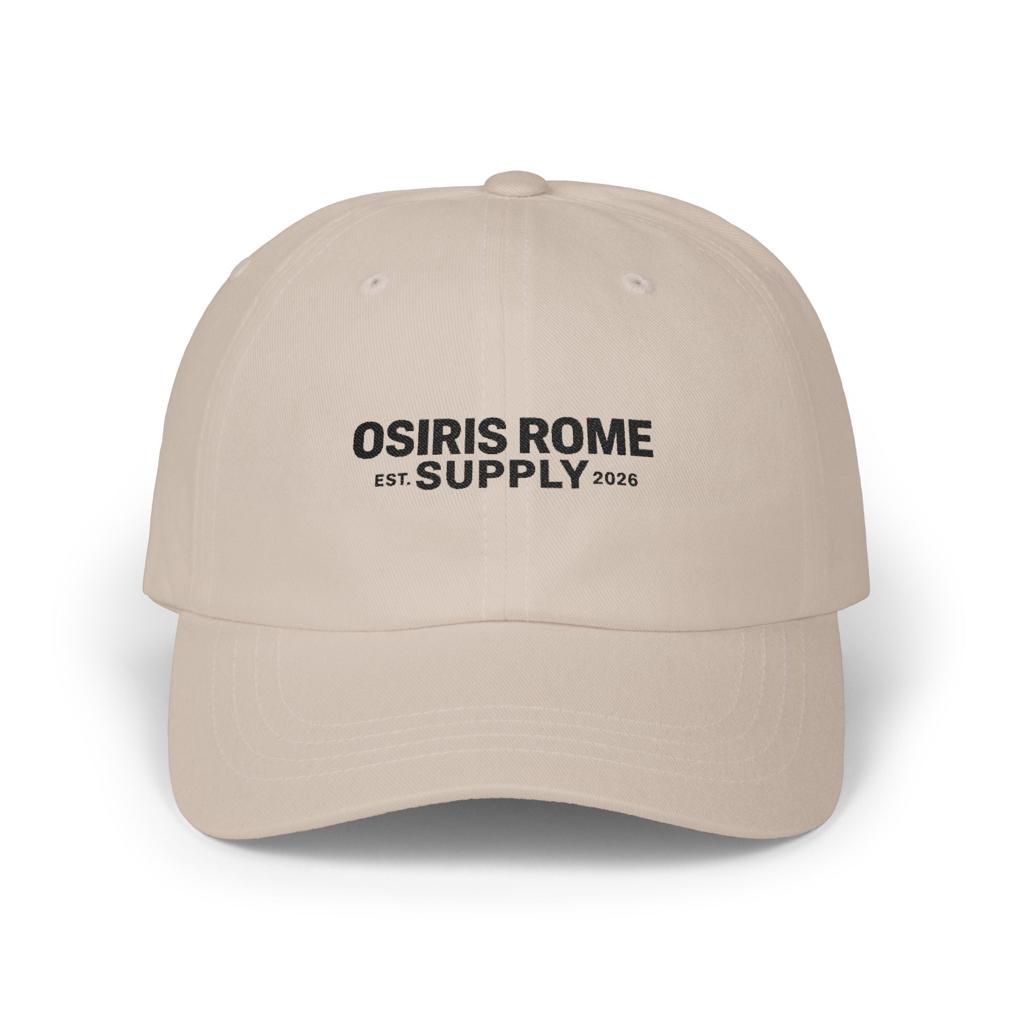 Osiris Rome Supply Embroidered Dad Cap — Classic White Baseball Hat