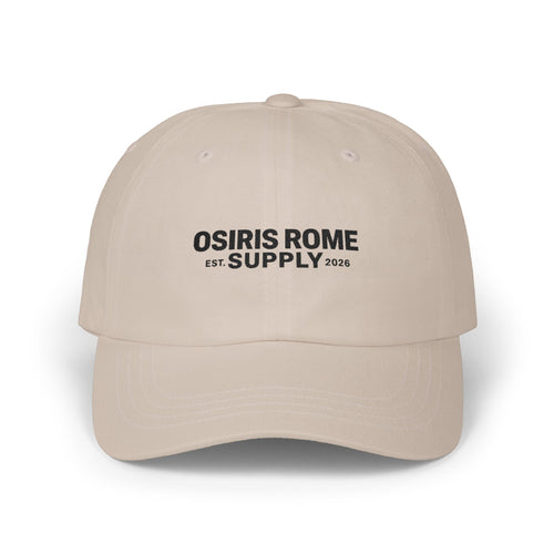 Osiris Rome Supply Embroidered Dad Cap — Classic White Baseball Hat