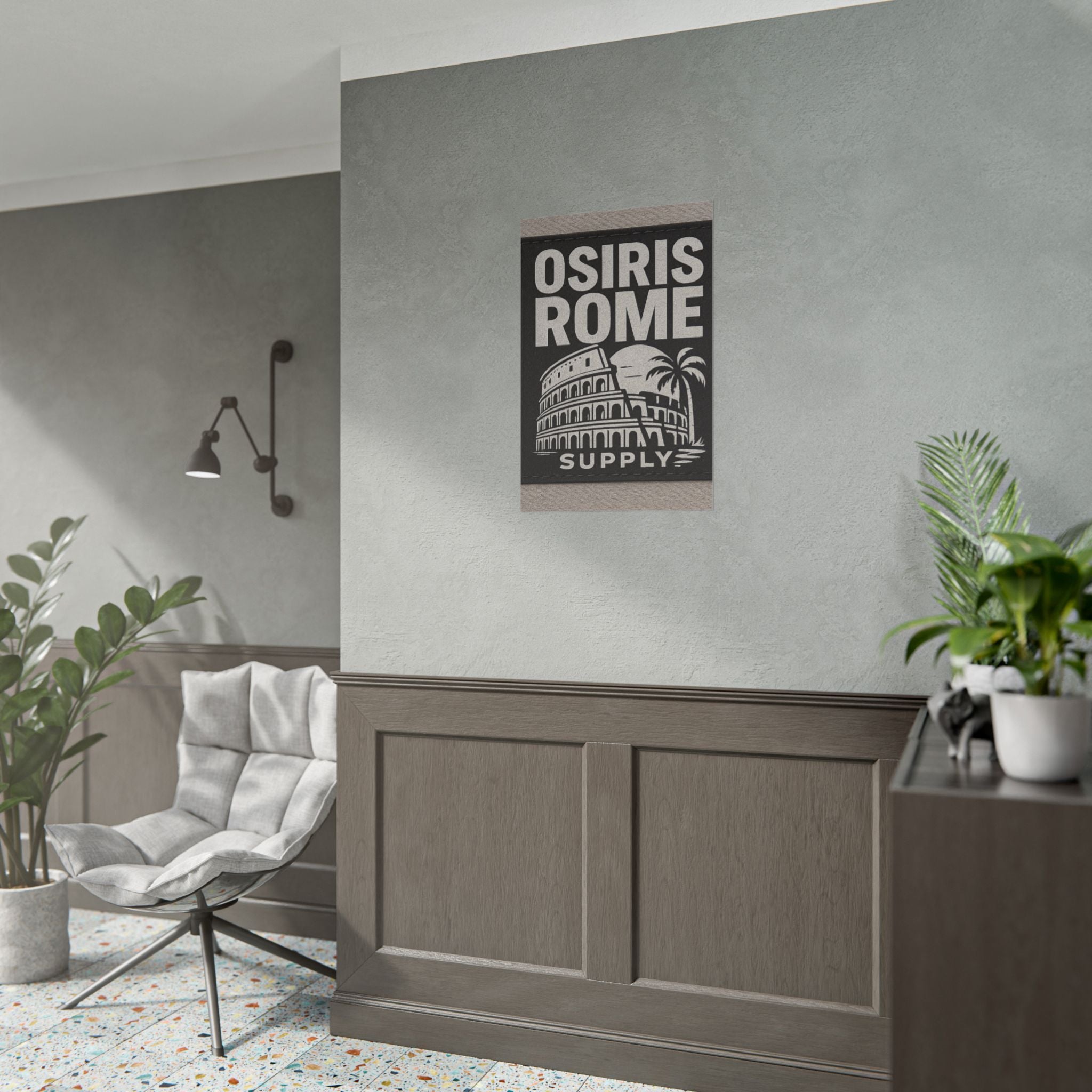 Rolled Poster — 'Osiris Rome Supply' Vintage Colosseum Travel Art