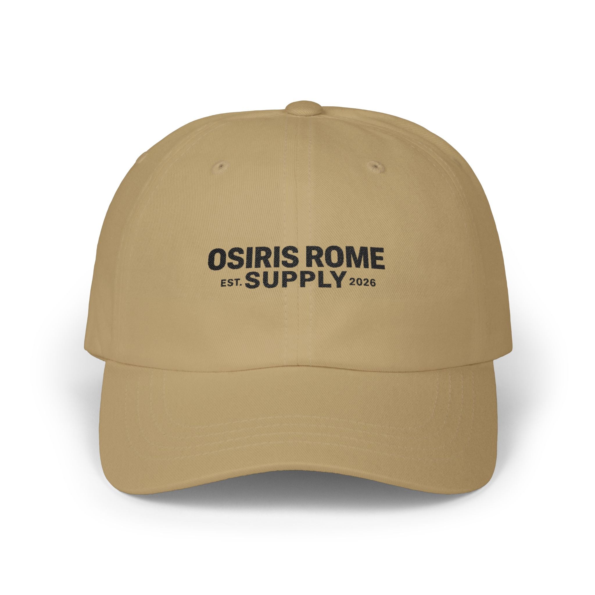 Osiris Rome Supply Embroidered Dad Cap — Classic White Baseball Hat