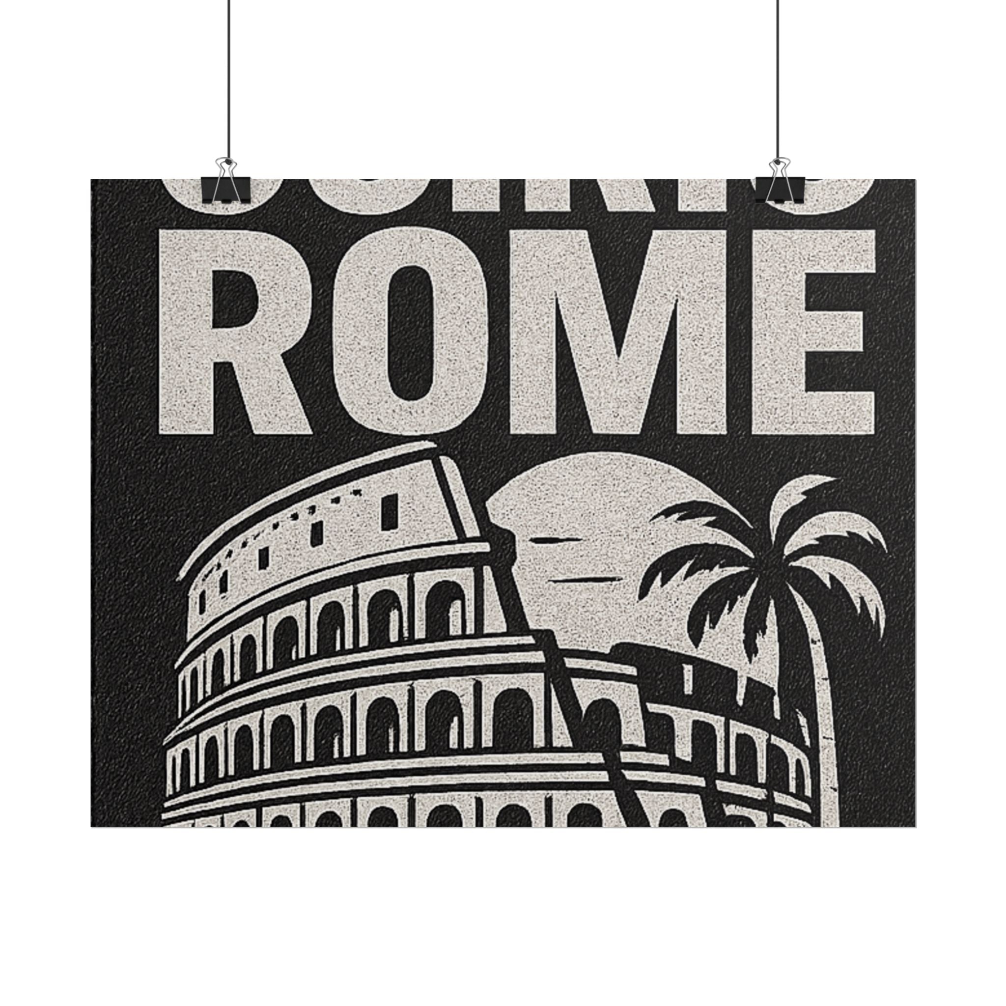 Rolled Poster — 'Osiris Rome Supply' Vintage Colosseum Travel Art